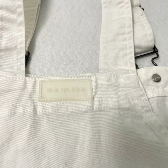 Rahlies Utility Canvas Tapered Leg Adjustable Overalls Jumpsuit White size 26 - Picture 7 of 12